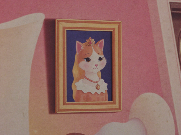 Prinzessinstil-Portrait als Leinwand im Schlafzimmer, Disney-Storybook-Illustration