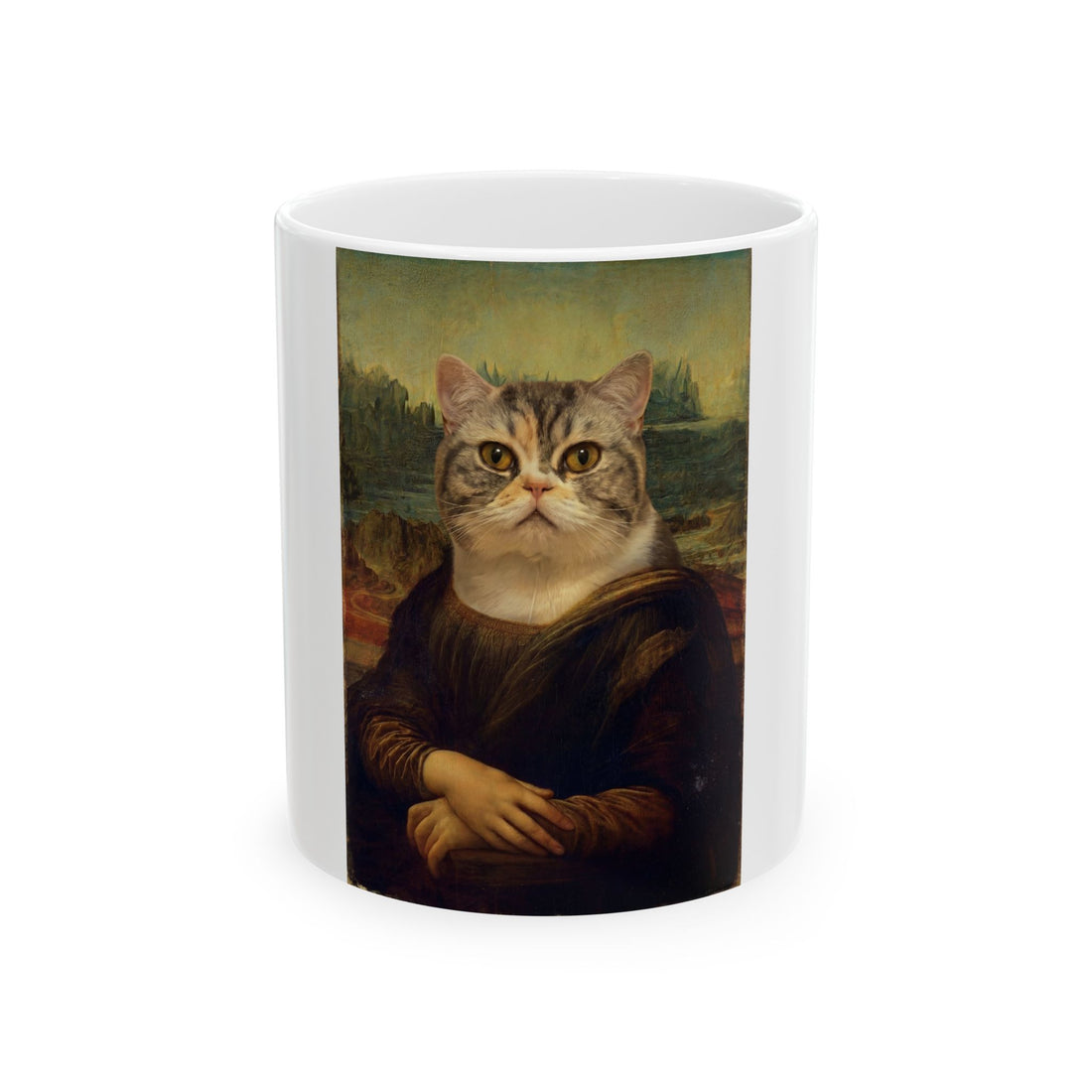 Katzentasse Mona Lisa nach Foto - Ansicht 1