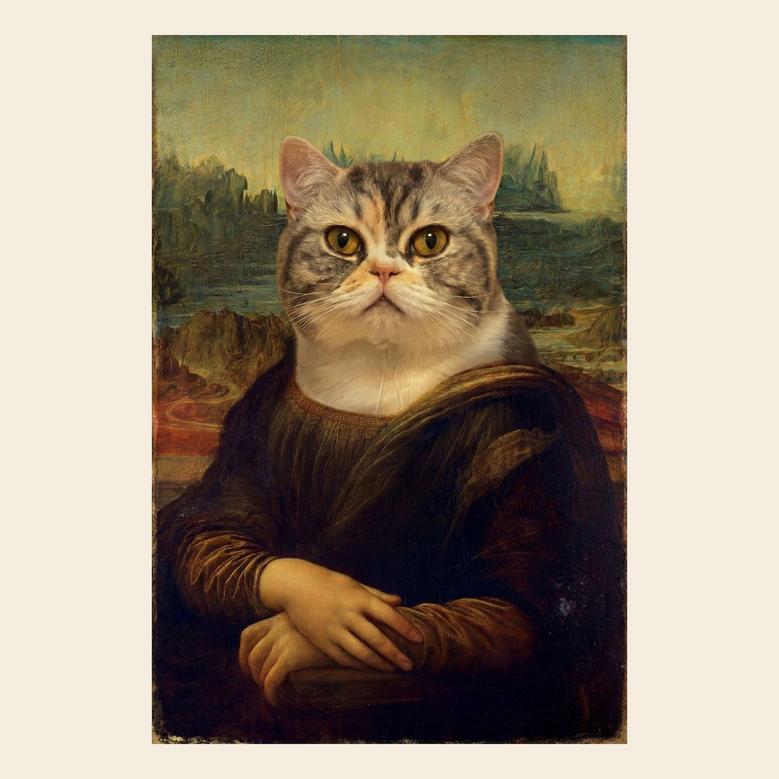 Haustier Gemälde Mona Lisa - das fertige Motiv nach deinem Foto