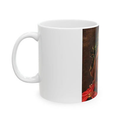 Haustier-Tasse Roemischer Kaiser - personalisiertes Hundeportrait, linke Ansicht