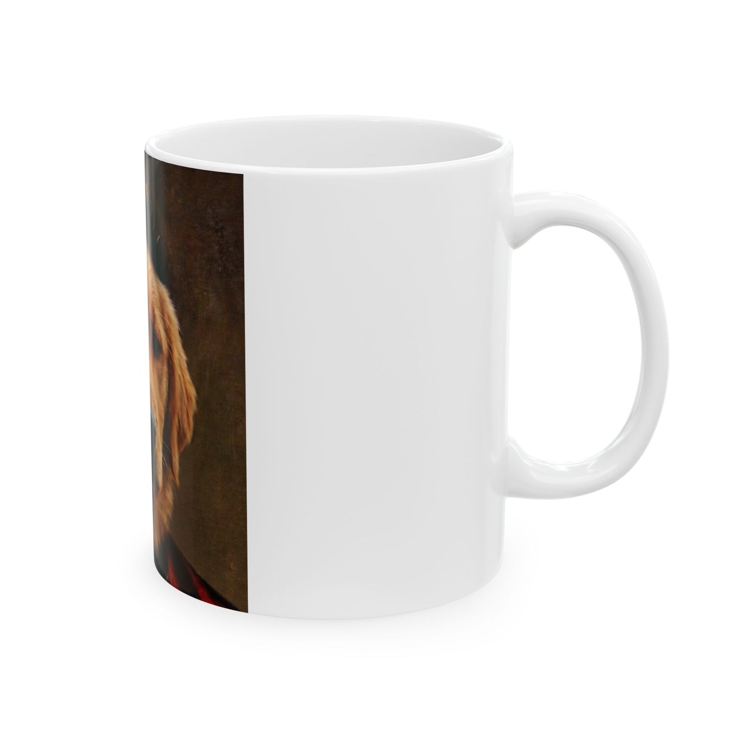 Haustier-Tasse Roemischer Kaiser - personalisiertes Hundeportrait, rechte Ansicht