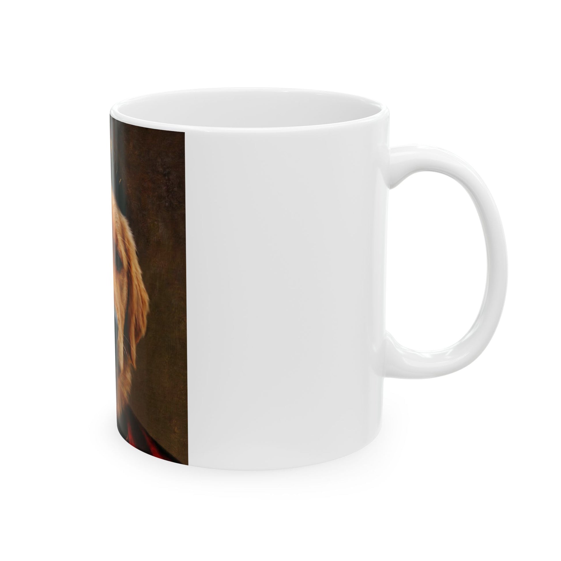 Haustier-Tasse Roemischer Kaiser - personalisiertes Hundeportrait, rechte Ansicht