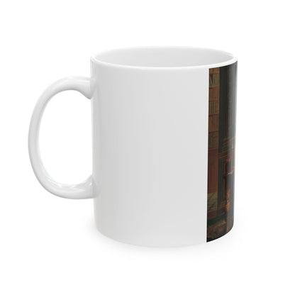Haustier-Tasse Napoleon - personalisiertes Hundeportrait, linke Ansicht